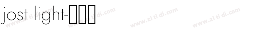 jost light字体转换